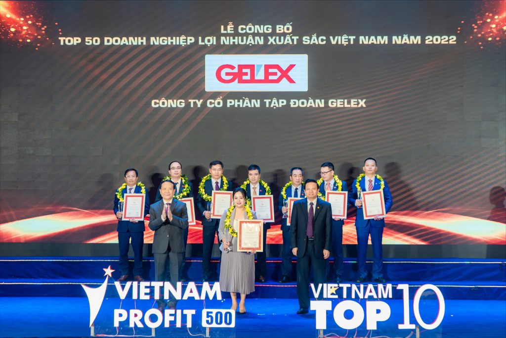 GELEX lọt Top 50 Doanh nghiệp lợi nhuận xuất sắc nhất Việt Nam kỳ công bố năm 2022