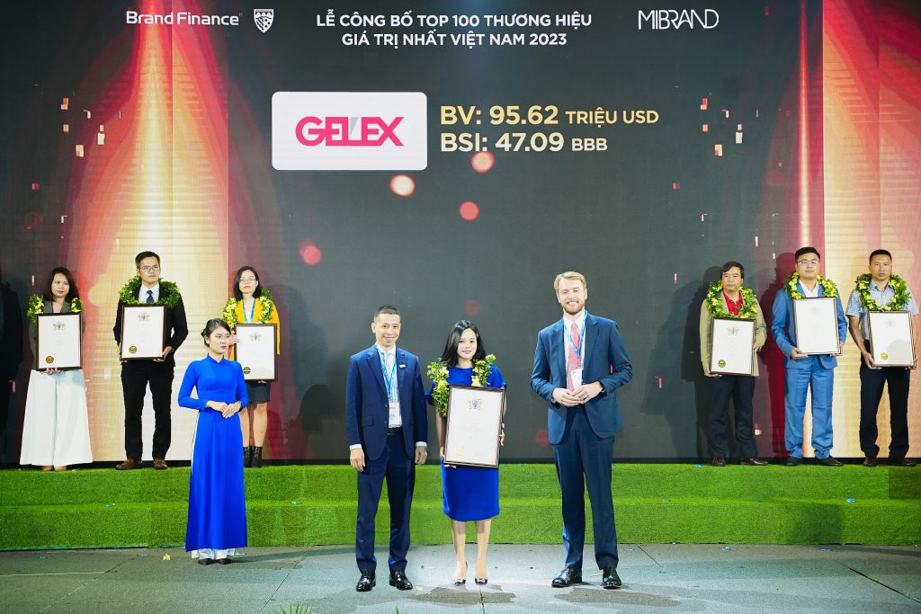 GELEX and Viglacera are listed in the TOP 100 Most Valuable Brands in Vietnam