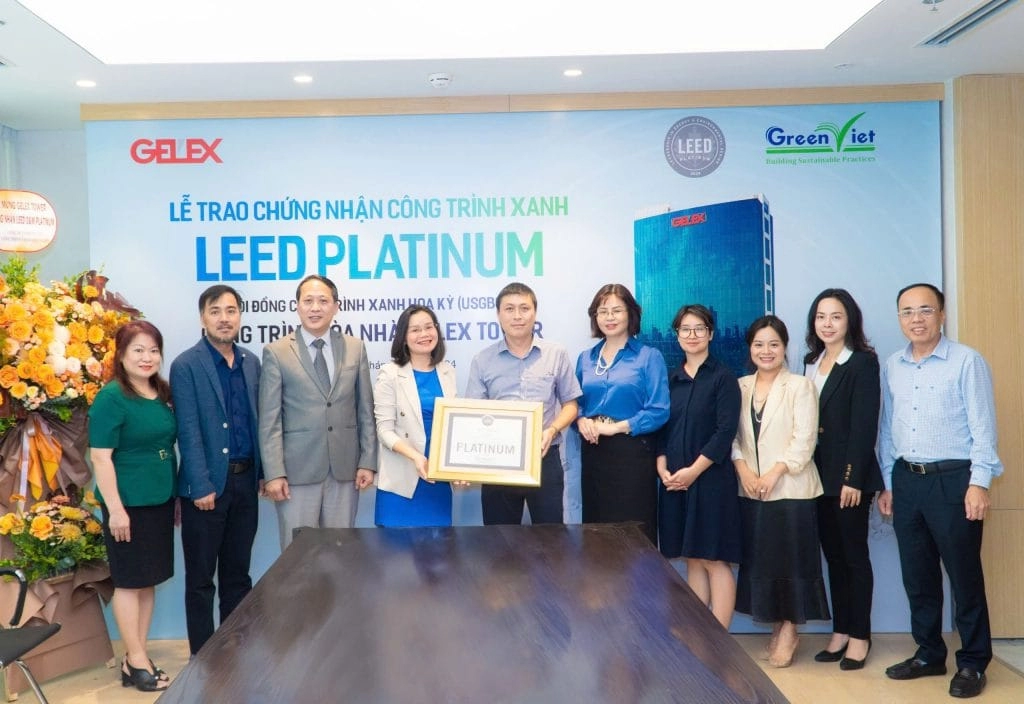 GELEX Tower achieves LEED Platinum green building certification