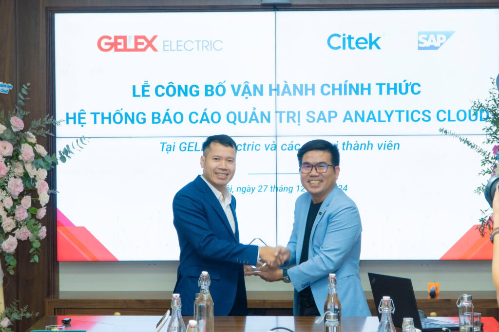 GELEX Electric vận hành hệ thống báo cáo quản trị SAP ANALYTICS CLOUD