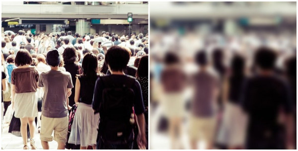 Hình ảnh trong mắt người cận thị nặng