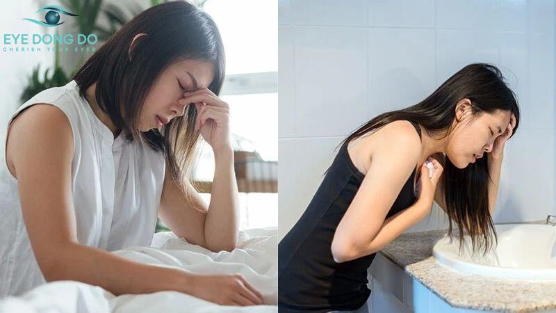 Bệnh nhân khi bị bệnh phù gai thị sẽ xuất hiện triệu chứng đau đầu & buồn nôn