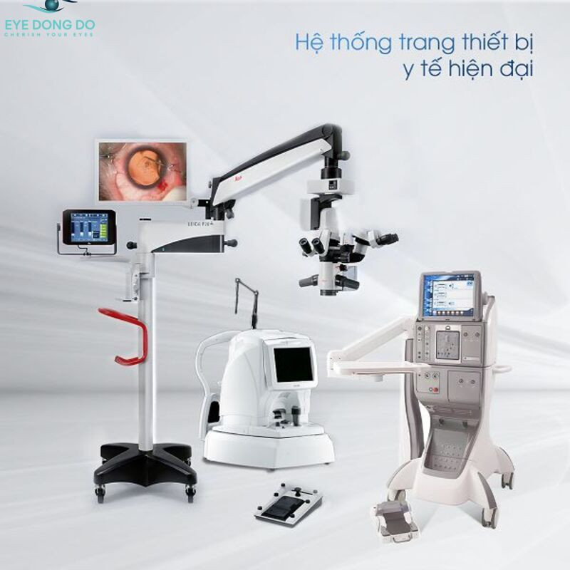 Trang thiết bị khám mắt tại Mắt Đông Đô
